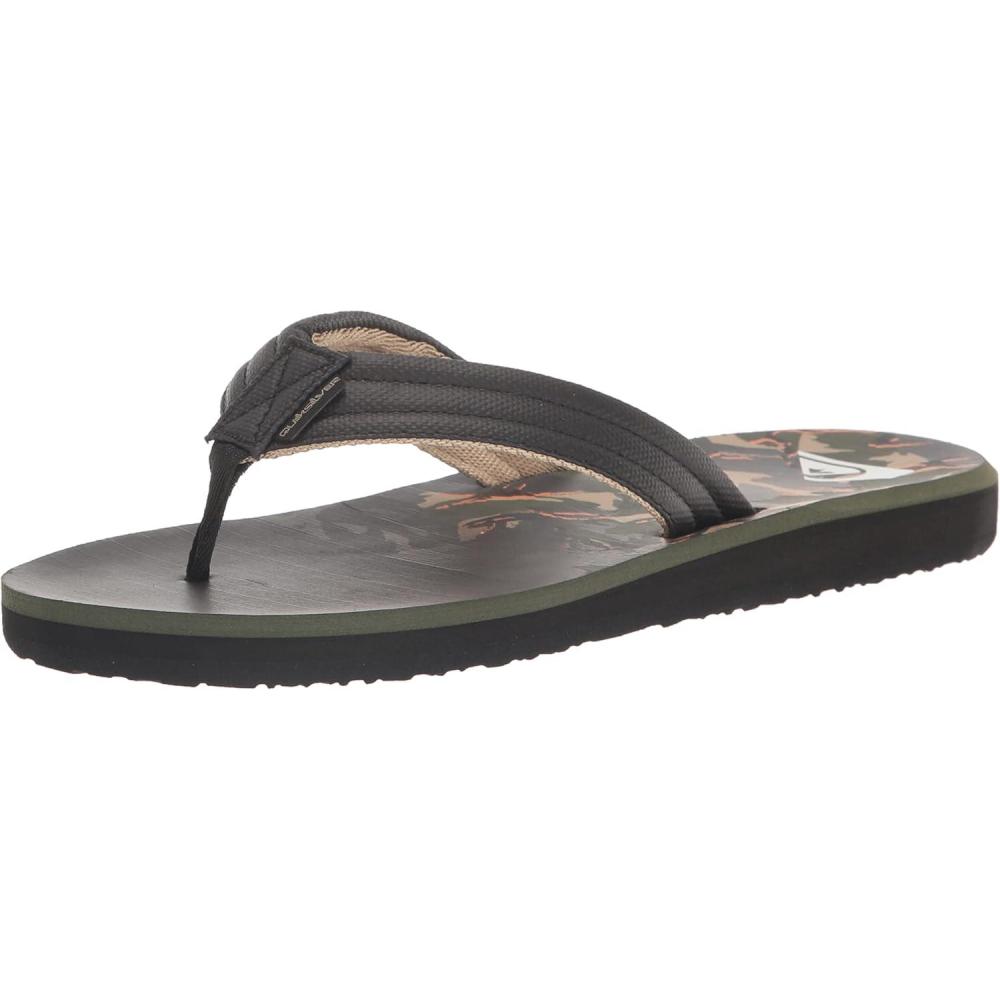 imageQuiksilver Mens Carver Print Sandal FlipFlopGreen 1