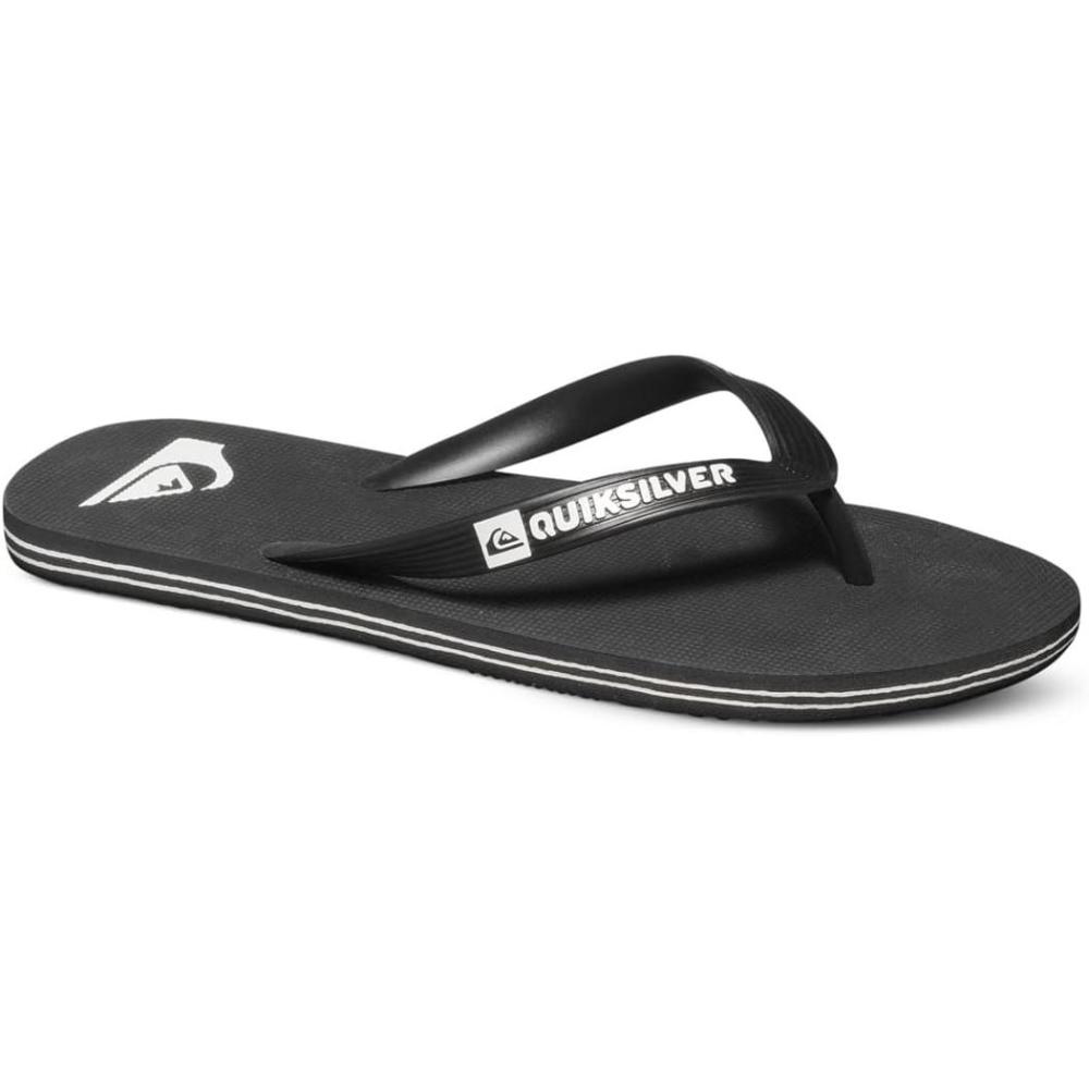 imageQuiksilver Mens Haleiwa FlipFlopsBlackBlackWhite