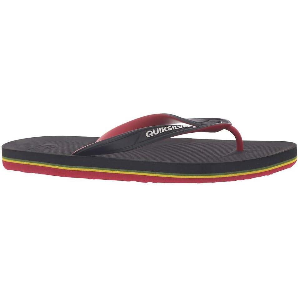 imageQuiksilver Mens Haleiwa FlipFlopsBlackRedGreen