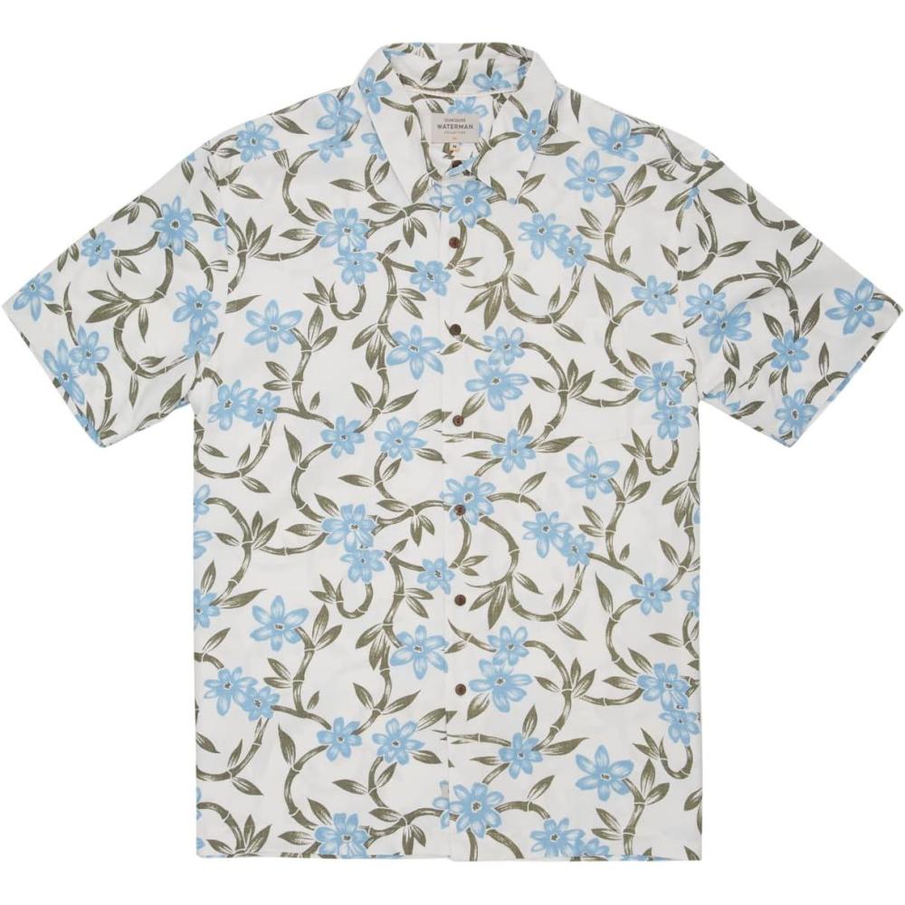 imageQuiksilver Mens Kings Cliff Button Up Woven ShirtDusk Blue Twisted Flow