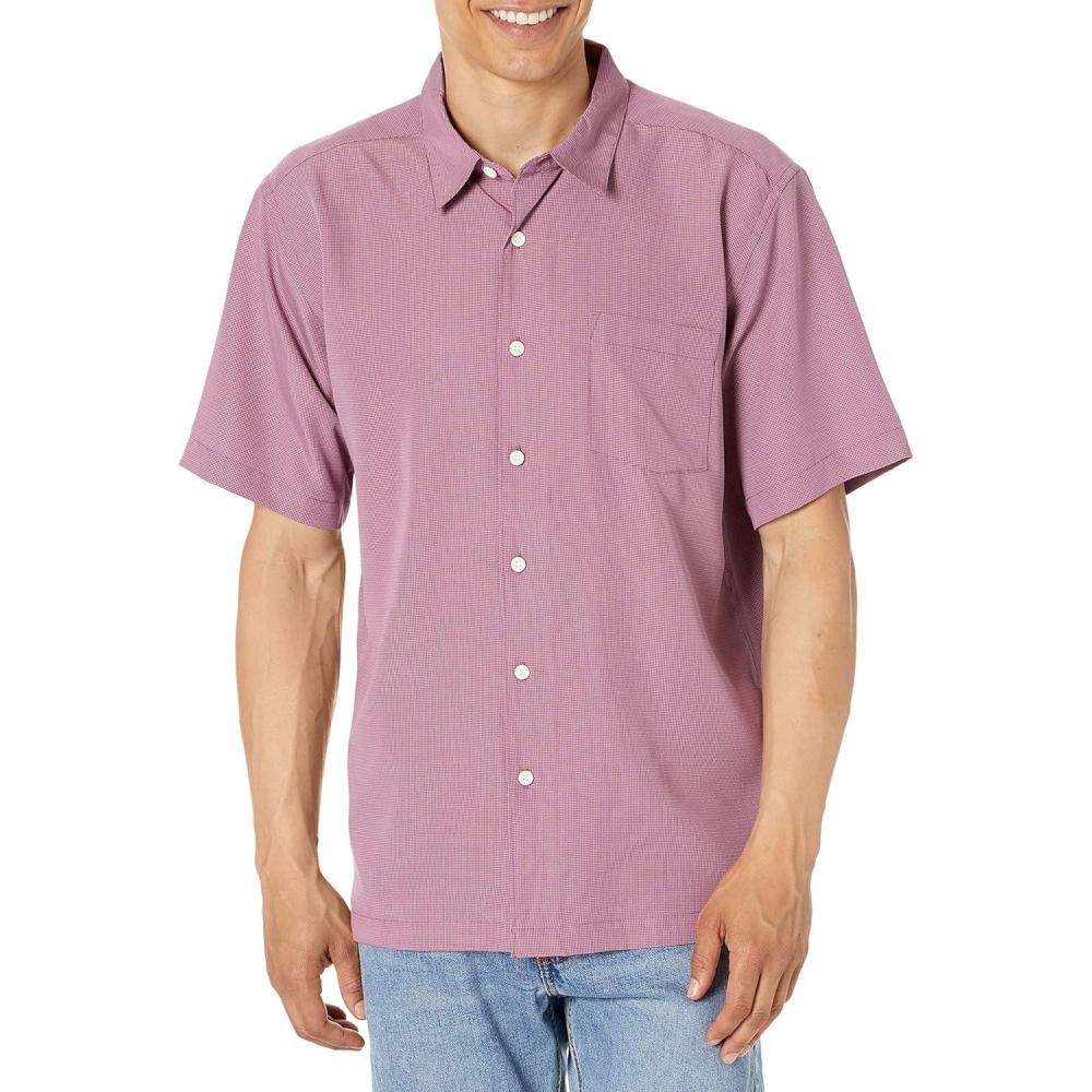 imageQuiksilver Mens Kings Cliff Button Up Woven ShirtMellow Mauve Kingscliff