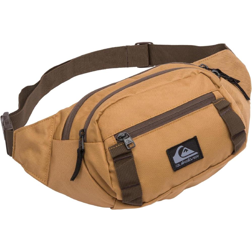 imageQuiksilver Mens Lone Walker Waist Pack Black 1SZBone Brown