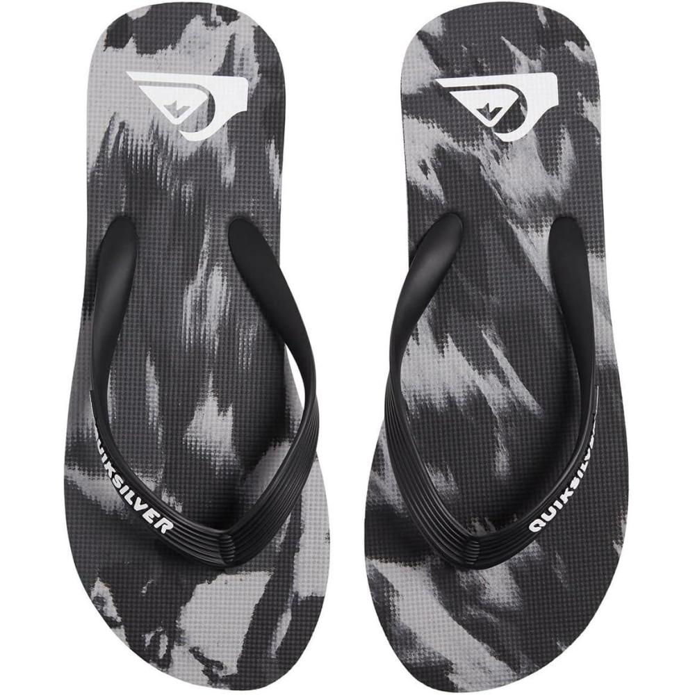 imageQuiksilver Mens Molokai Flip Flop Athletic SandalBlack Black Grey Black Xksk