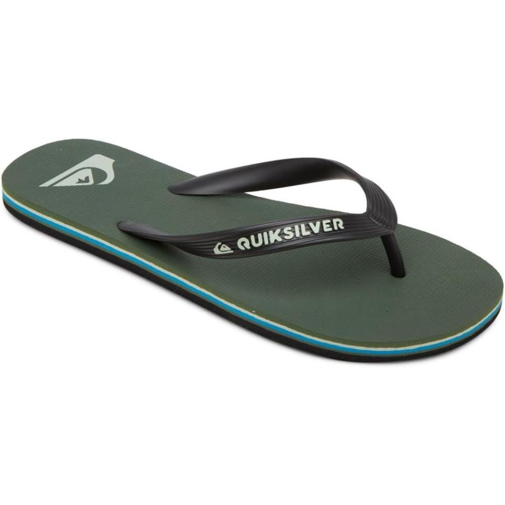 imageQuiksilver Mens Molokai Flip Flop Athletic SandalBlack Green Blue