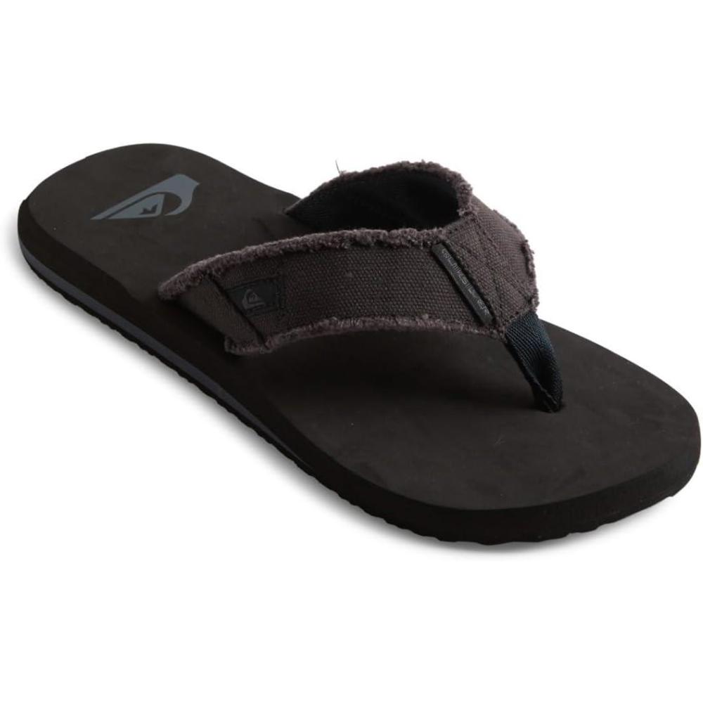 imageQuiksilver Mens Monkey Abyss ThreePoint SandalBlackBlackBrown