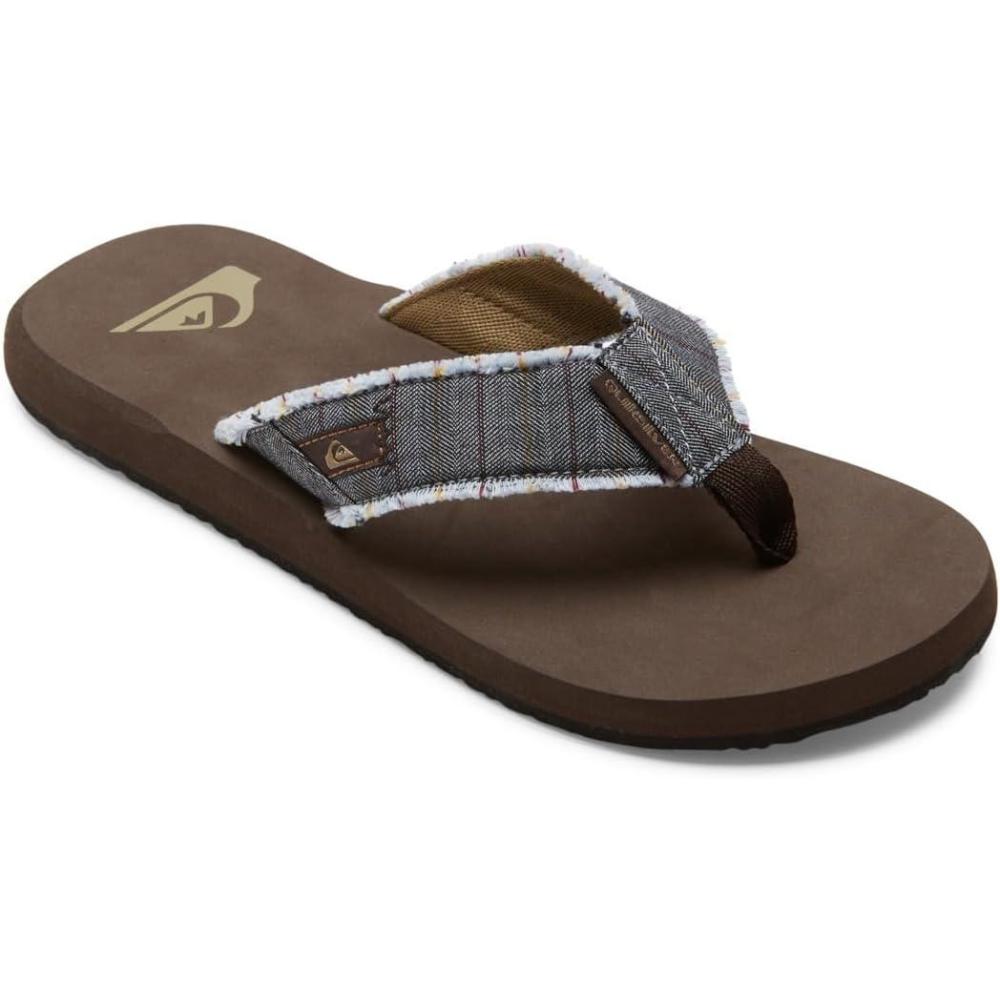 imageQuiksilver Mens Monkey Abyss ThreePoint SandalBrown 3