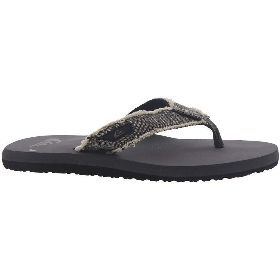 imageQuiksilver Mens Monkey Abyss ThreePoint SandalGreyBlackGrey Monkey Abyss