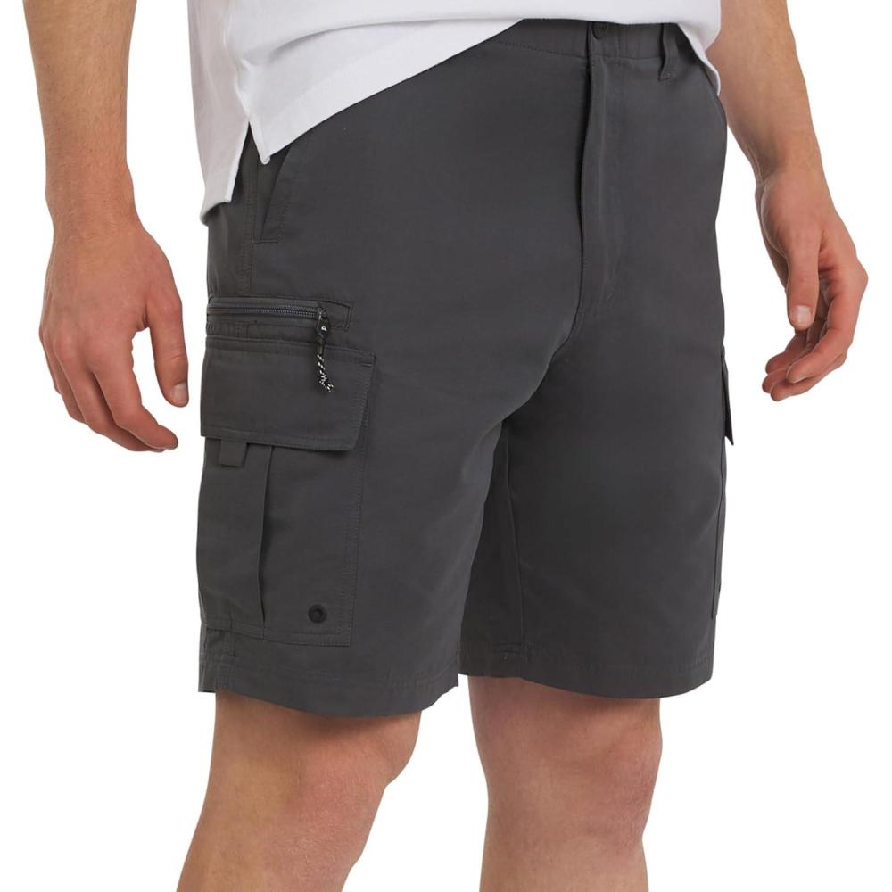 imageQuiksilver Mens Regular Fit Fixed Waist Water Friendly Active Hybrid Cargo Shorts 3242Iron