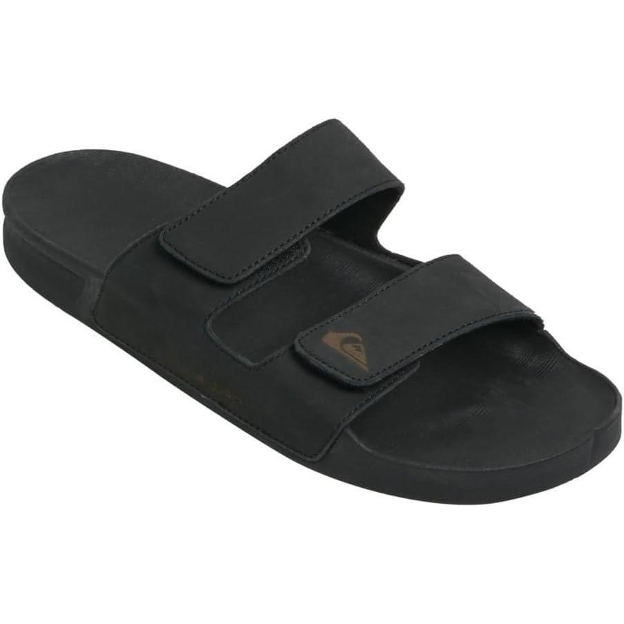 imageQuiksilver Mens Rivi Leather Double Adjust Sandals charcoal 10 Men