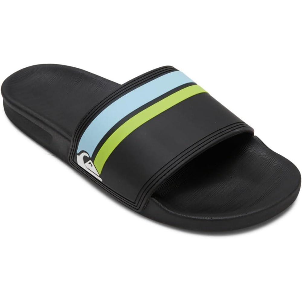 imageQuiksilver Mens Rivi Slide Sandal With Hydrobound ComfortBlack Orange Blue