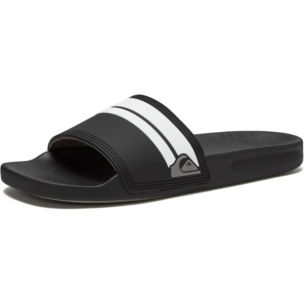 imageQuiksilver Mens Rivi Slide Sandal With Hydrobound ComfortBlackWhite