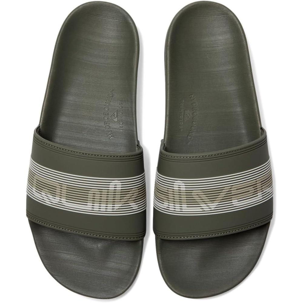 imageQuiksilver Mens Rivi Wordmark Slide SandalsGreen 1 233