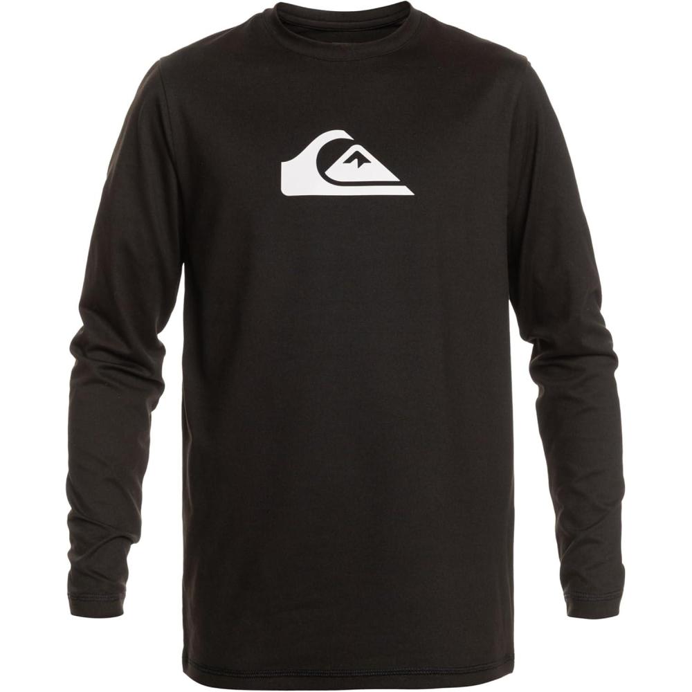 imageQuiksilver Mens Solid Streak Long Sleeve UPF 50 RashguardBlack