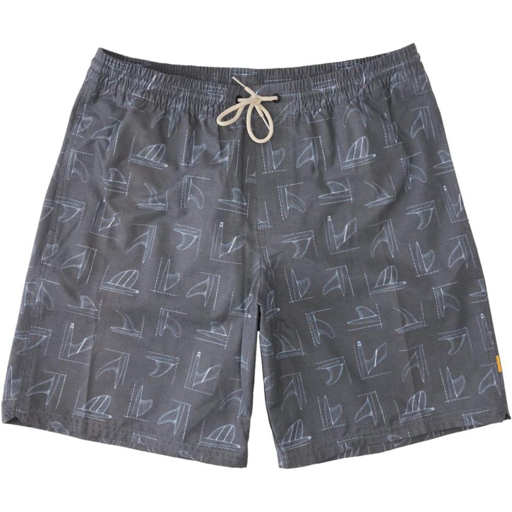 imageQuiksilver Mens Standard Deck Stripe Volley Swim Trunk Bathing SuitFin PartyBlack
