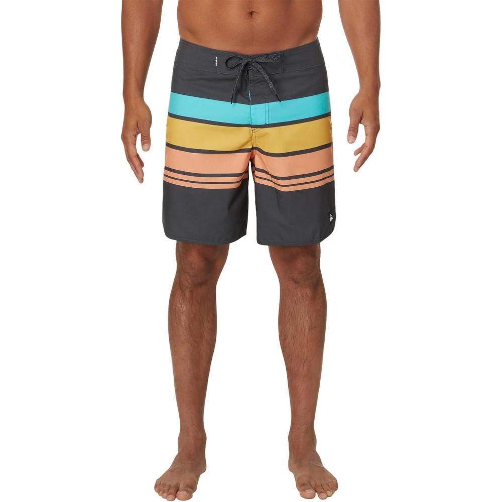 imageQuiksilver Mens Standard Everyday Stripe 19 Boardshort Swim TrunkTarmac