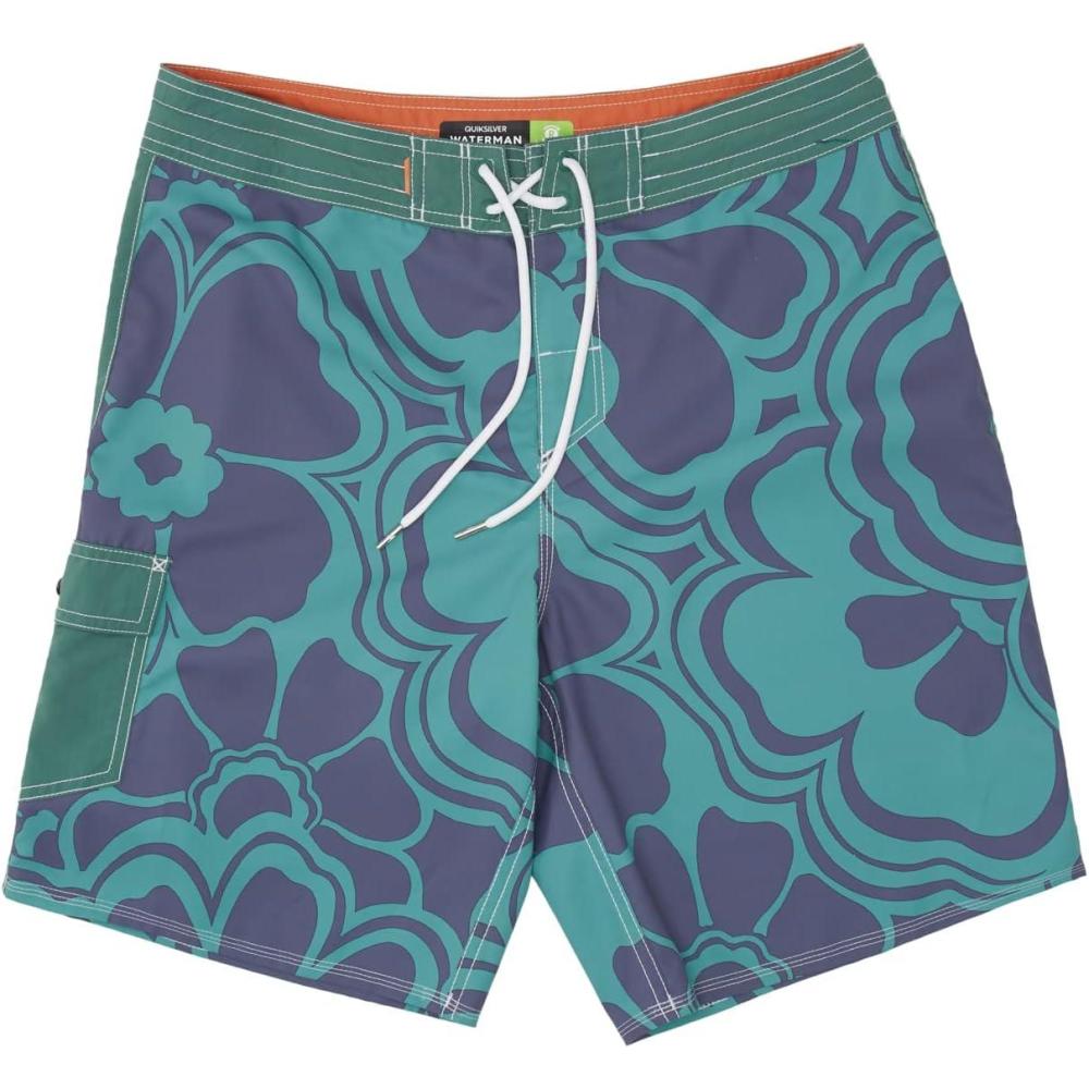imageQuiksilver Mens Standard Throwback Boardshort Swim TrunkSmoke Pine Throwback Print