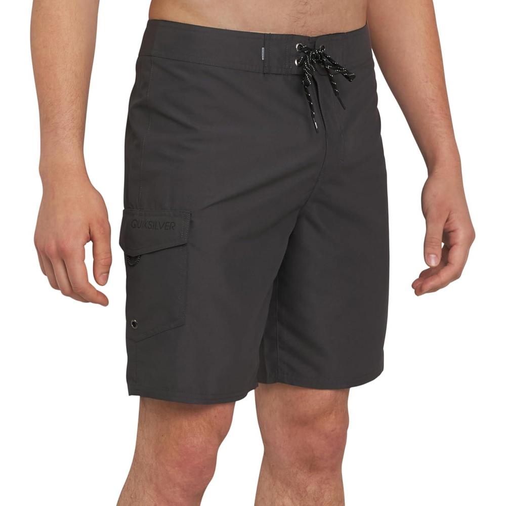 imageQuiksilver Mens Swimwear Regular Fit Fixed Waist UPF 50 Quick Dry 20 Inch Board ShortsIron Gate