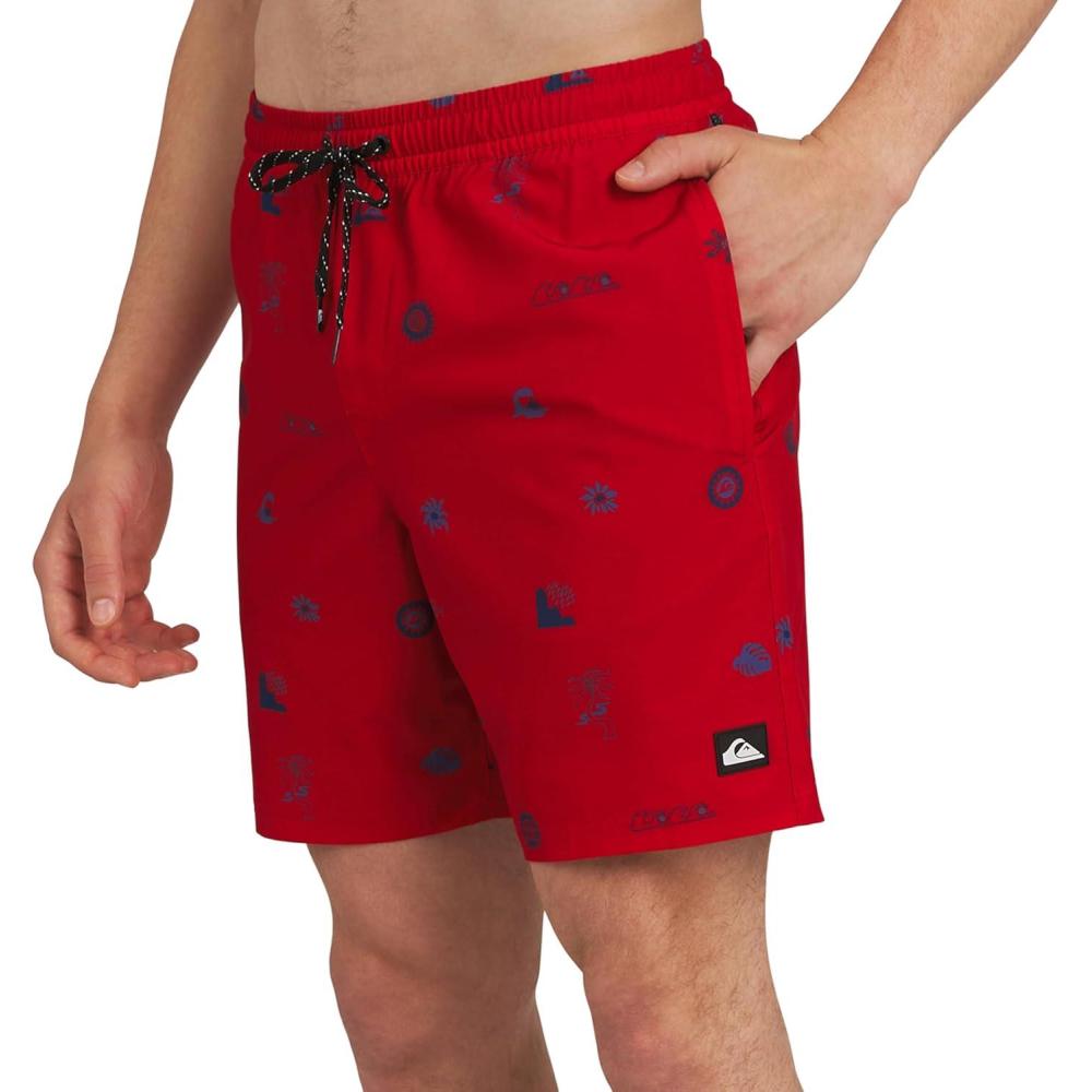 imageQuiksilver Mens Swimwear Regular Fit Stretchable Comfort Liner Swim Trunks SXXLGraphic Design Salsa