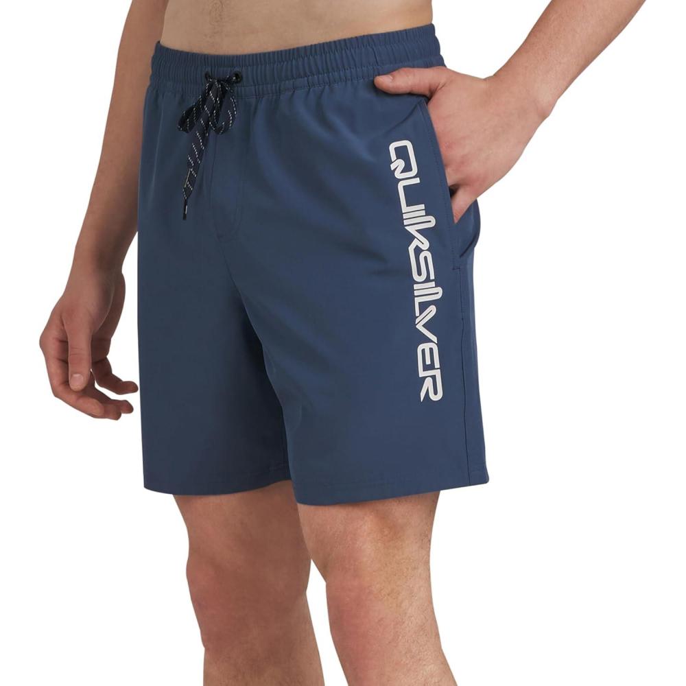 imageQuiksilver Mens Swimwear Regular Fit Stretchable Comfort Liner Swim Trunks SXXLSolid Design Seaport