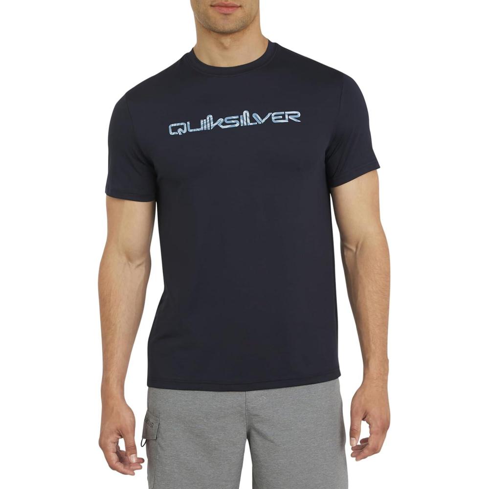 imageQuiksilver Mens Swimwear Regular Fit UPF 50 Short Sleeve Sun TeeNavy