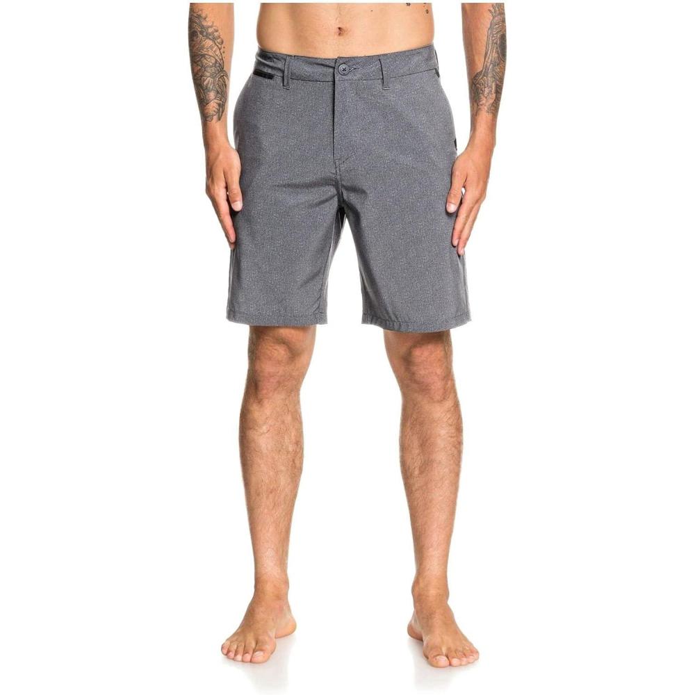 imageQuiksilver Mens Union Amphibian 20 Inch Water Friendly Hybrid Short 2844Black Heather