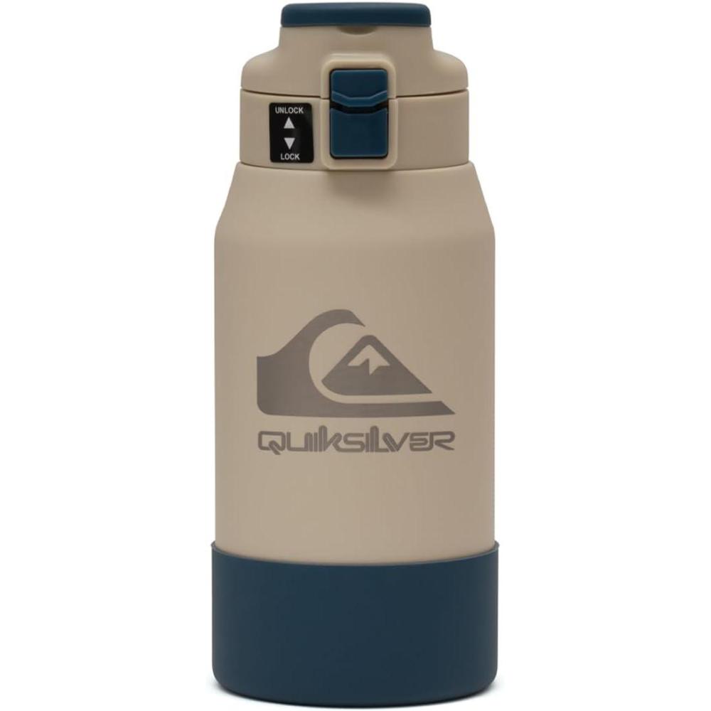 imageQuiksilver Redondo 26oz Double Wall Stainless Steel Water Bottle Reusable Sports Bottle with LeakProof Lid NonSlip Rubber Base Carrier Handle insulated Tumblers 24H Hot ampamp Cold BeverageFog Orion Blue