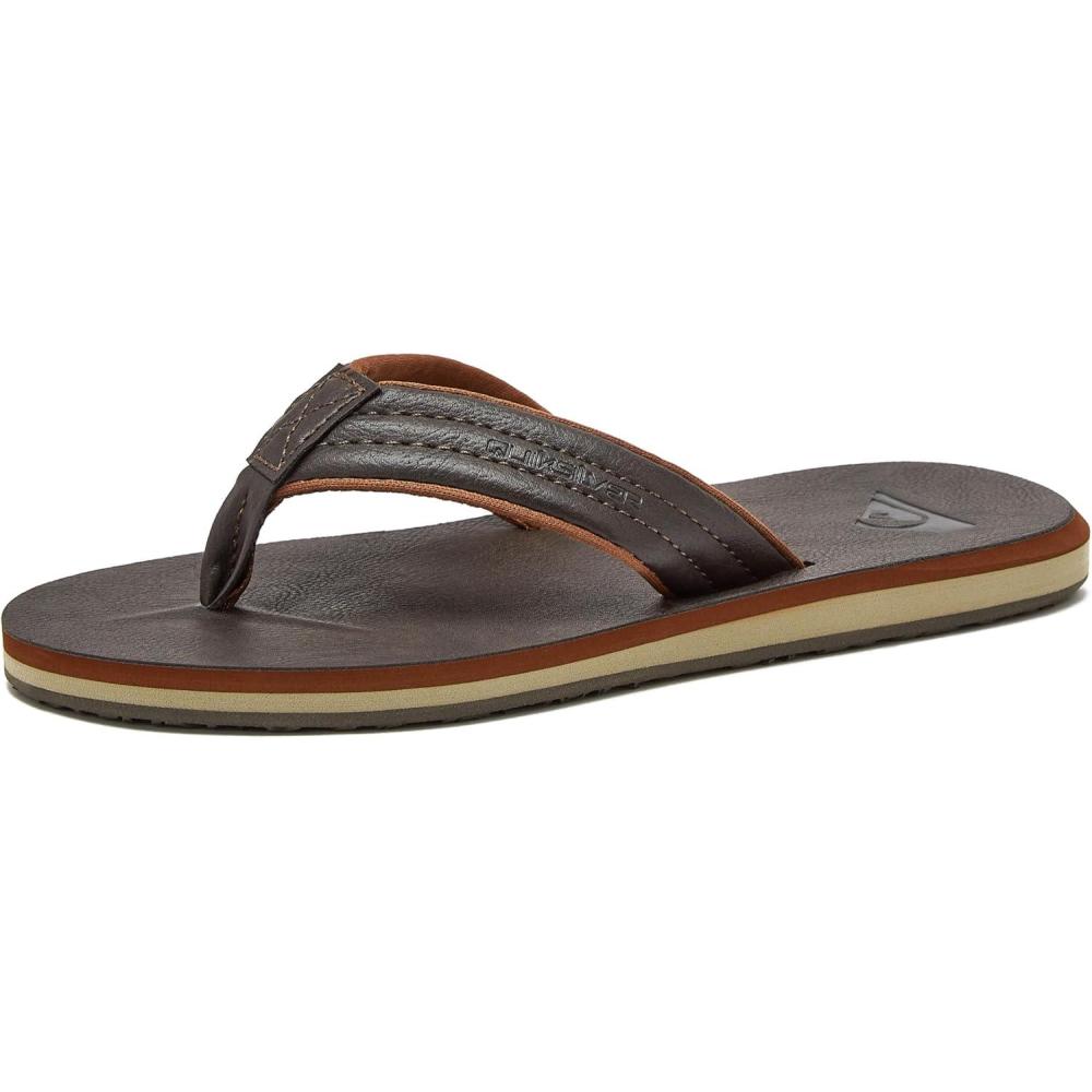 imageQuiksilver Youth Monkey Wrench Flip Flop Sandal Little KidBig KidDemitasse  Solid
