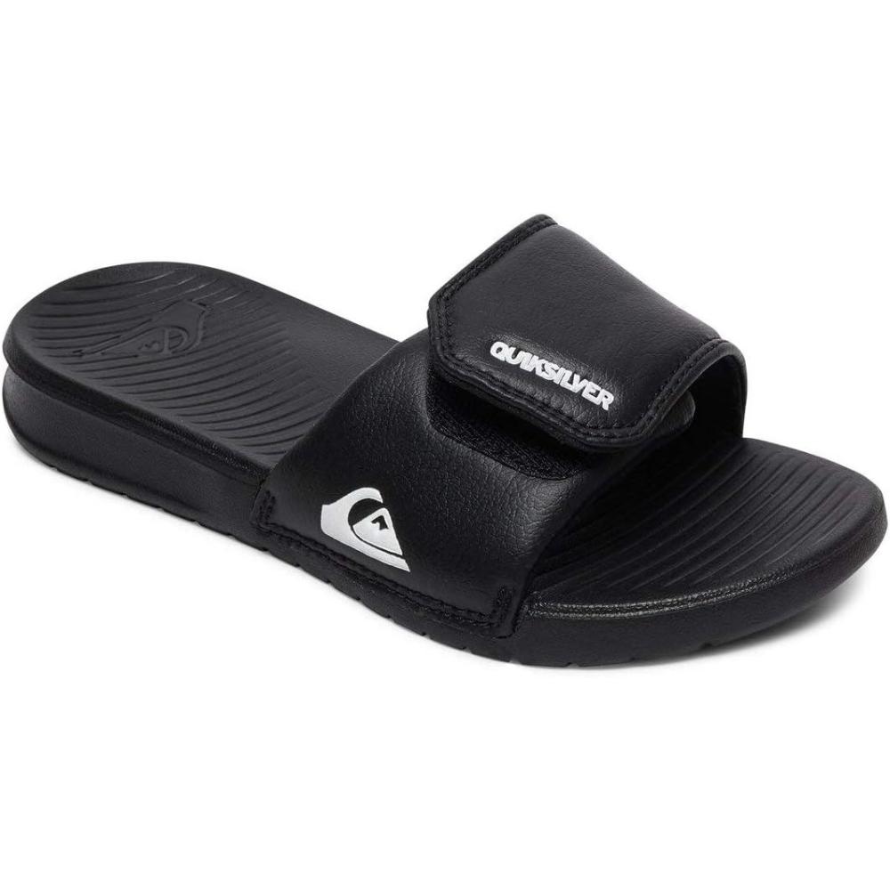imageQuiksilver babyboys Molokai Layback Infant Slide SandalBlackWhiteBlack