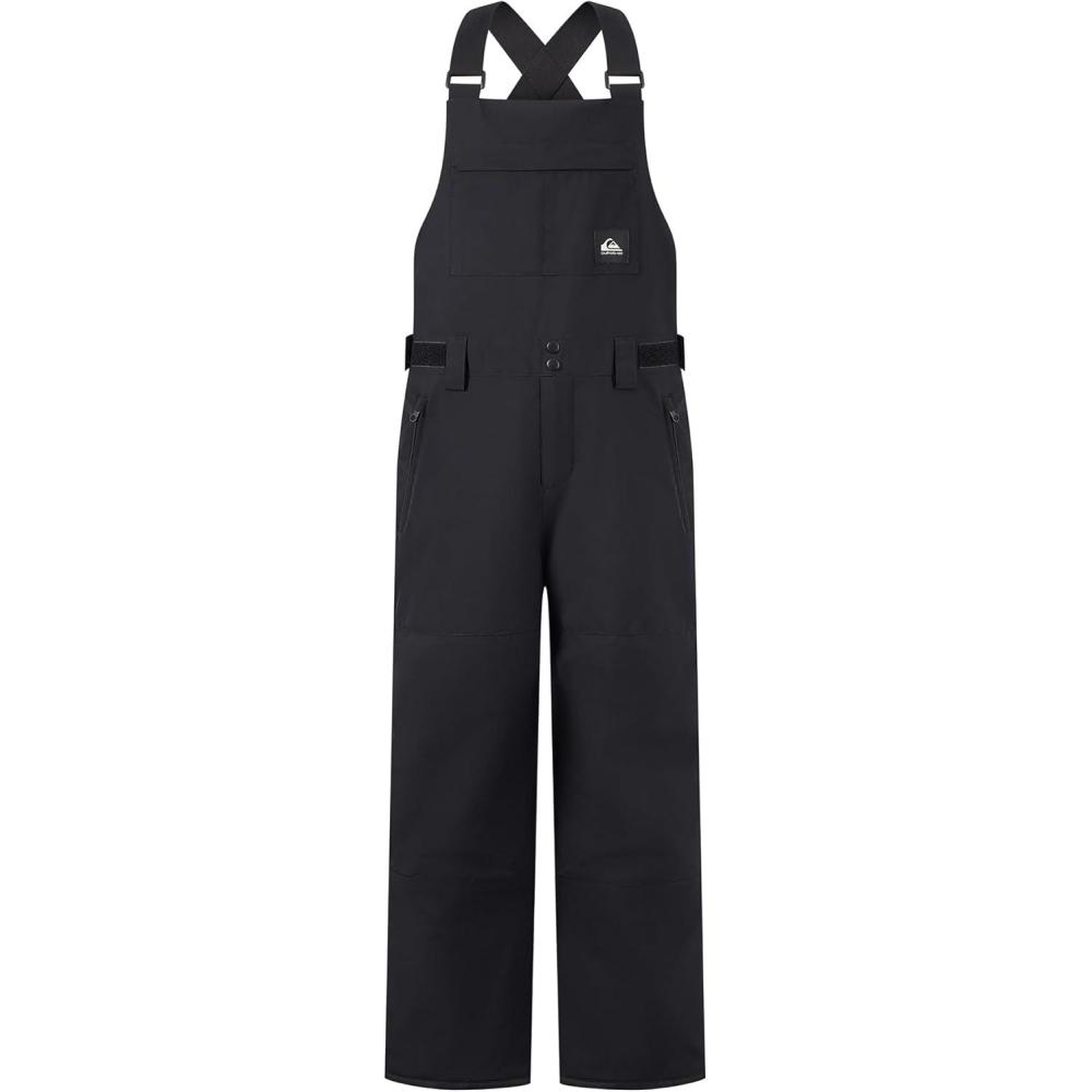 imageQuiksilver boys Heavyweight Ski Snow Bib Overalls Insulated ampamp WaterproofBlack