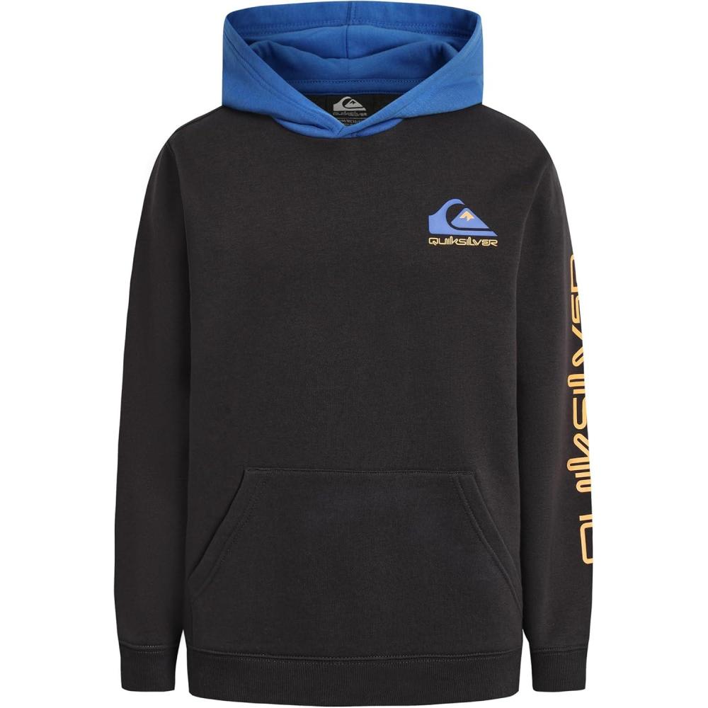 imageQuiksilver boys Pullover Hoodie Sweatshirt Soft ampamp Comfortable Fleece Front PocketPhantom Colorblock