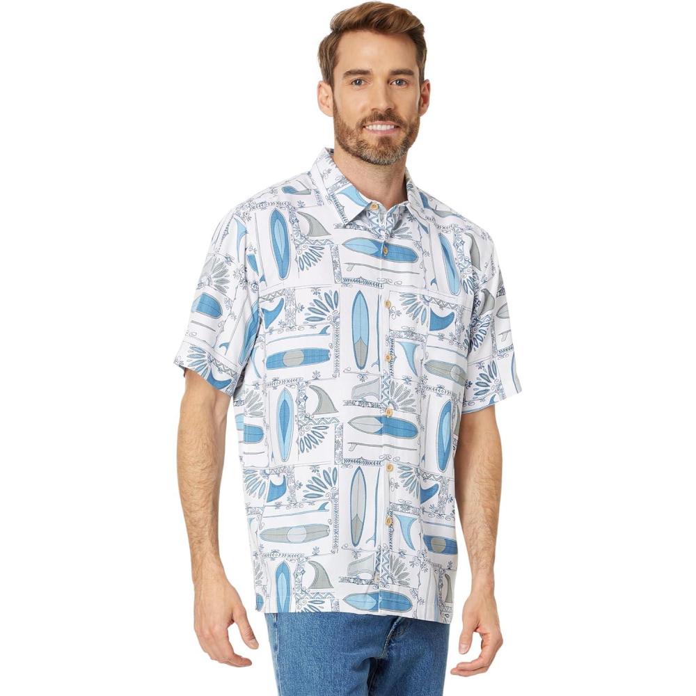 imageQuiksilver mens Long Boards Short Sleeve WovenWhite Longboards