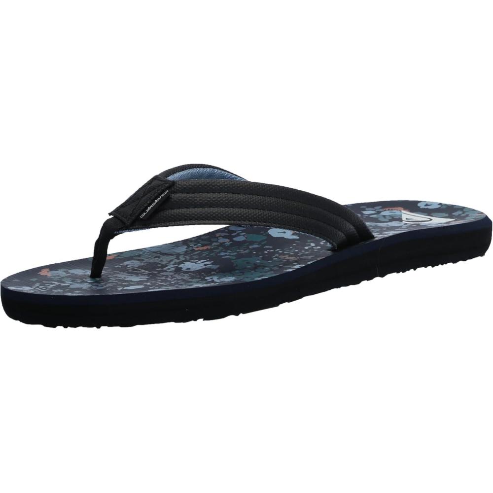 imageQuiksilver mens Quiksilver Mens Carver Print 3 Point Flip Flop Athletic SandalBlue 8 241