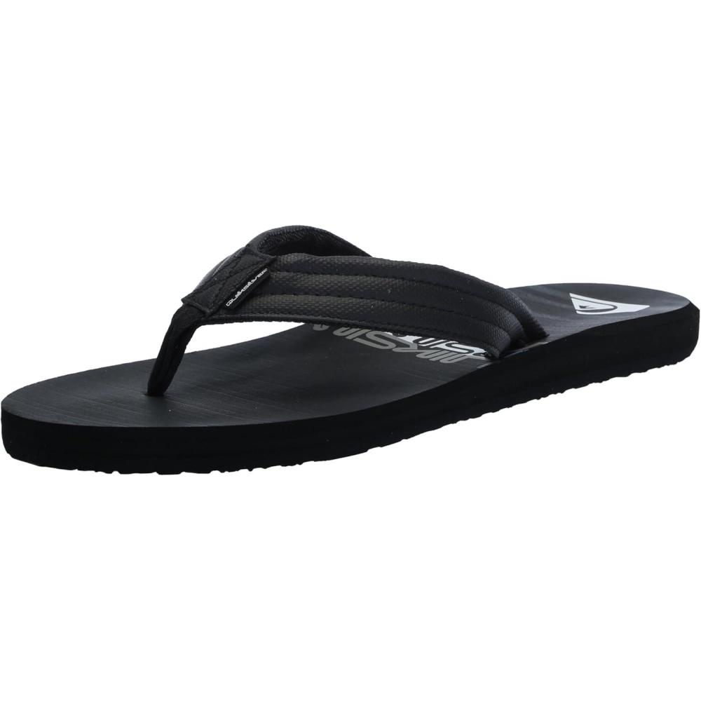 imageQuiksilver mens Quiksilver Mens Carver Print 3 Point Flip Flop Athletic SandalBlueBlackBlue 241
