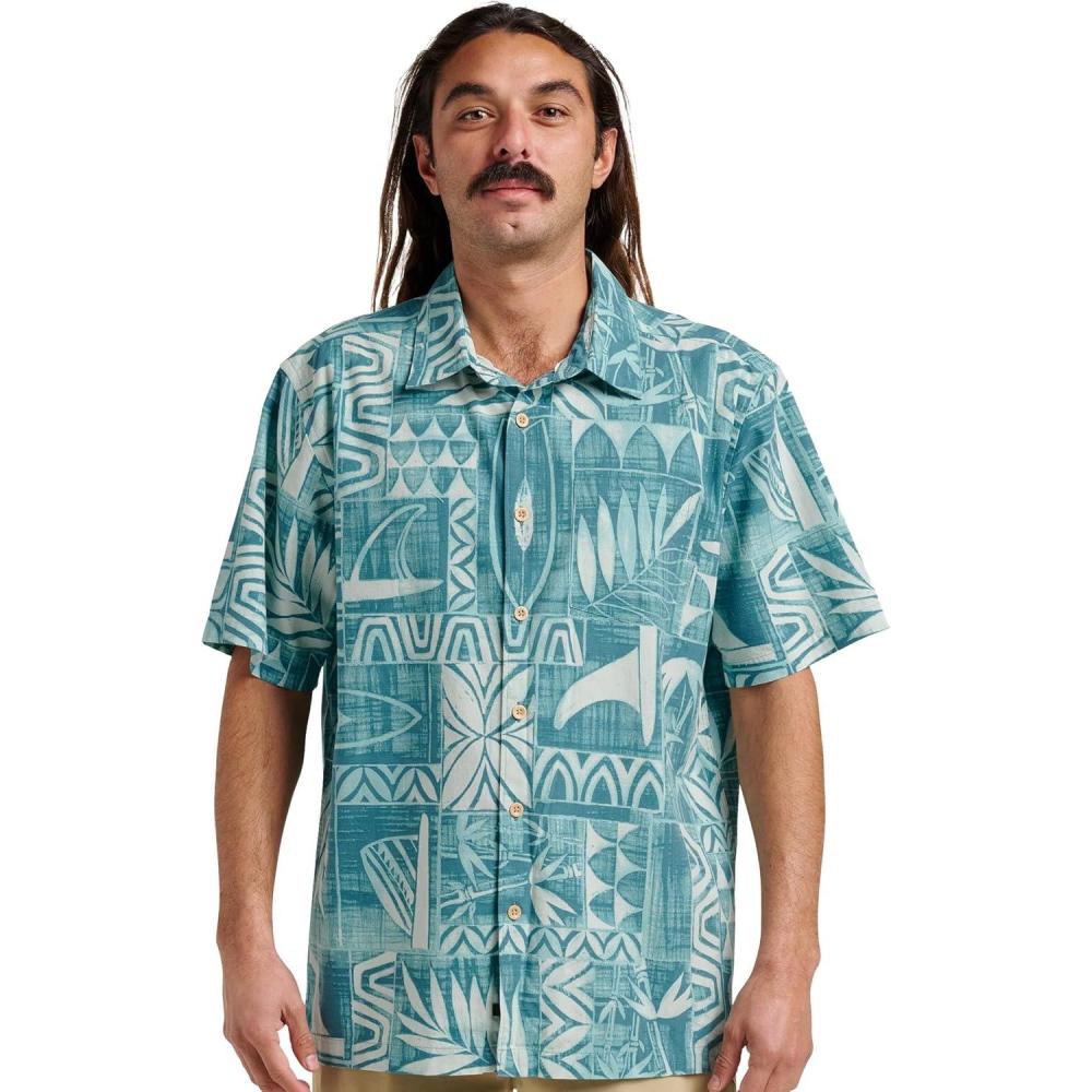imageWaterman Talk Story Short Sleeve ShirtAqua Sea
