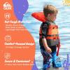 QUIKSILVER USCG Approved Life Jacket for Youth/Kids/Infant, Lightweight EPE Foam Type III PFD with Quick-Release Buckles, for Pool, Lake, Kayaking, Boating, Swimming(Orange)