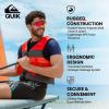 QUIKSILVER USCG Approved Men’s Life Jacket Type III PFD, Lightweight Life Vest with EPE Foam,Quick-Release Buckles and Drain Holes, for Fishing, Boating & Kayaking Watersports(Orange)
