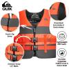 QUIKSILVER USCG Approved Men’s Life Jacket Type III PFD, Lightweight Life Vest with EPE Foam,Quick-Release Buckles and Drain Holes, for Fishing, Boating & Kayaking Watersports(Orange)