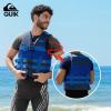 QUIKSILVER USCG Approved Men’s Life Vest Type III PFD, Lightweight EPE Foam Life Jackets with Quick-Release Buckles and Drain Holes, for Fishing, Boating and Kayaking Watersports(Blue)