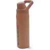 Quiksilver 24oz Stainless Steel Water Bottle, Wide Mouth Insulated Tumbler with Carabiner Hook, 18/8 Steel, 24hr Cold, BPA Free Reusable Bottle for Men, Women (Elmwood, 24oz)(Peach Parfait)