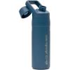 Quiksilver 24oz Stainless Steel Water Bottle, Wide Mouth Insulated Tumbler with Carabiner Hook, 18/8 Steel, 24hr Cold, BPA Free Reusable Bottle for Men, Women (Elmwood, 24oz)(Orion Blue)