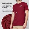 Quiksilver Big and Tall T-Shirts for Men – Mens Short Sleeve Cotton Crewneck Tee(Brick Red)