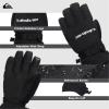 Quiksilver Boys’ Mission Gloves – Waterproof, Insulated, Touchscreen(Black)