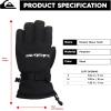 Quiksilver Boys’ Mission Gloves – Waterproof, Insulated, Touchscreen(Black)