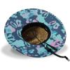 Quiksilver Boys Pierside Print Straw Sun Hat(Navy Rorschach)