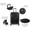 Quiksilver Chimaca Suitcases Hardside Luggage with Spinner Wheels, Large 3-Piece Set (20/26/30) (Black)(Black)