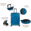 Quiksilver Chimaca Suitcases Hardside Luggage with Spinner Wheels, Large 3-Piece Set (20/26/30) (Black)(Mosaic Blue)