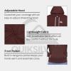 Quiksilver Hoodies for Men, Big and Tall Jersey Pullover Lightweight Sweatshirts for Men, Cotton Casual Hoodie(Brown)