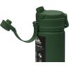 Quiksilver Laguna 24oz Tripple Wall Stainless Steel Water Bottle, Reusuable Sports Bottle with Leak-Proof Straw and Spout Lid, Non-Slip Rubber Base, Carrier Handle, 24H Hot & Cold Insulated Tumbler(Green)