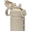 Quiksilver Laguna 24oz Tripple Wall Stainless Steel Water Bottle, Reusuable Sports Bottle with Leak-Proof Straw and Spout Lid, Non-Slip Rubber Base, Carrier Handle, 24H Hot & Cold Insulated Tumbler(Snow)