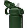Quiksilver Laguna 24oz Tripple Wall Stainless Steel Water Bottle, Reusuable Sports Bottle with Leak-Proof Straw and Spout Lid, Non-Slip Rubber Base, Carrier Handle, 24H Hot & Cold Insulated Tumbler(Green)